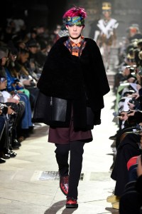 Model on the catwalk