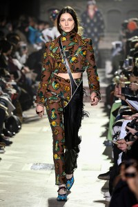 Model on the catwalk