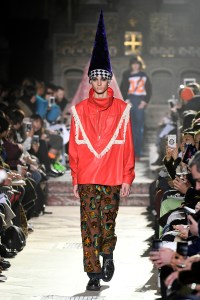 Model on the catwalk