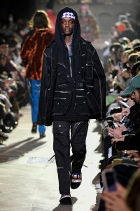 Model on the catwalk