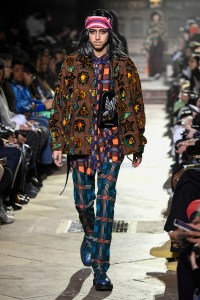 Model on the catwalk