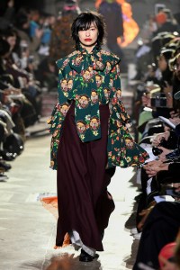 Model on the catwalk
