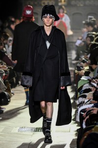Model on the catwalk