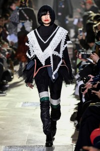 Model on the catwalk