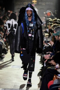 Model on the catwalk