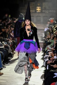 Model on the catwalk