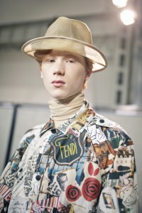 Backstage at Fendi Men's Fall 2019