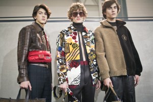 Backstage at Fendi Men's Fall 2019