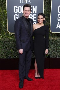 Jim Carrey and Ginger Gonzaga, Golden Globes 2019