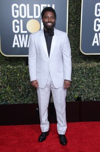 John David Washington in Dior Homme, Golden Globes 2019