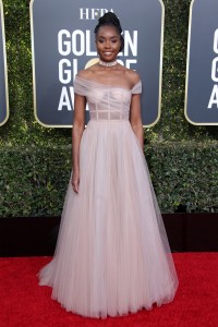 Kiki Layne in Dior Haute Couture, Golden Globes 2019
