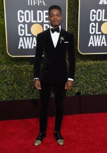 Stephan James in Ralph Lauren, Golden Globes 2019