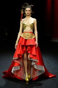 Model on the catwalk