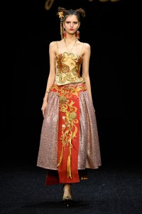 Model on the catwalk