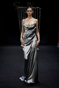 Model on the catwalk