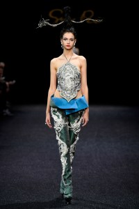 Model on the catwalk