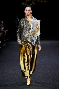 Model on the catwalk