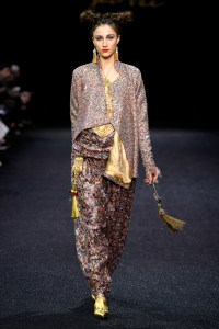 Model on the catwalk