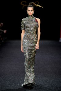 Model on the catwalk