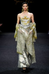Model on the catwalk