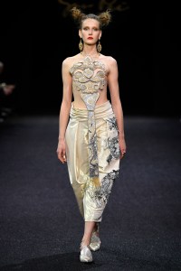 Model on the catwalk