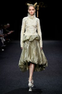 Model on the catwalk