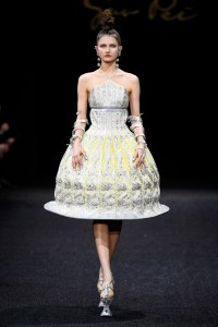 Model on the catwalk