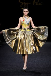 Model on the catwalk