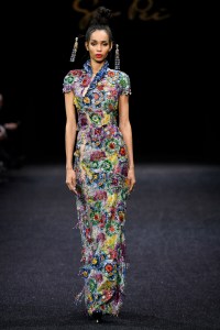 Model on the catwalk