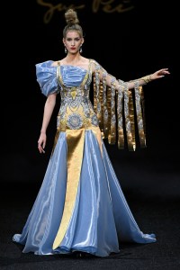 Model on the catwalk