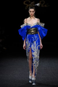 Model on the catwalk