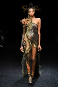 Model on the catwalk