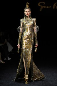 Model on the catwalk