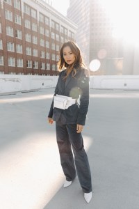 A spring image from Hammitt x Jamie Chung campaign.