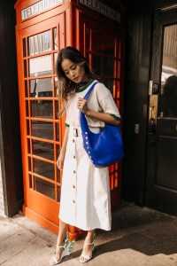 A spring image from Hammitt x Jamie Chung campaign.