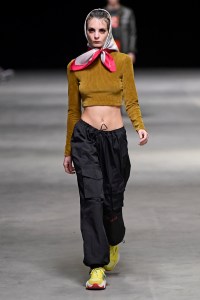Model on the catwalk