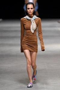 Model on the catwalk