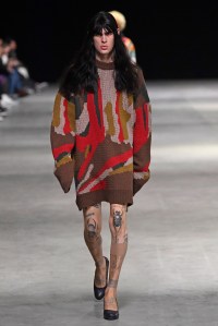 Model on the catwalk