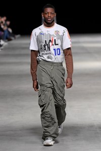 Model on the catwalk