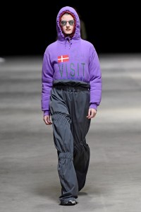 Model on the catwalk