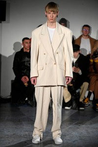 Model on the catwalk