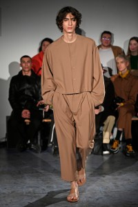 Model on the catwalk