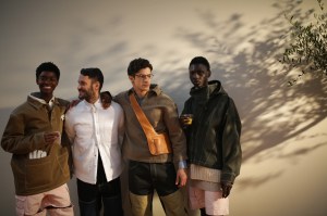 Backstage at Jacquemus men's fall 2019