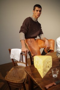 Backstage at Jacquemus men's fall 2019