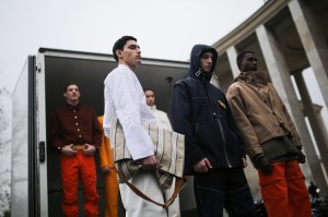 Backstage at Jacquemus men's fall 2019