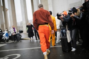 Backstage at Jacquemus men's fall 2019