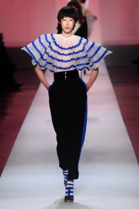Model on the catwalk