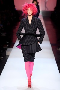 Model on the catwalk