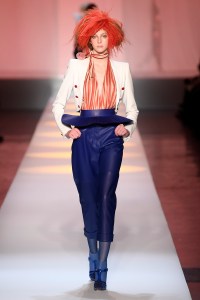 Model on the catwalk