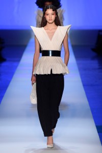 Model on the catwalk